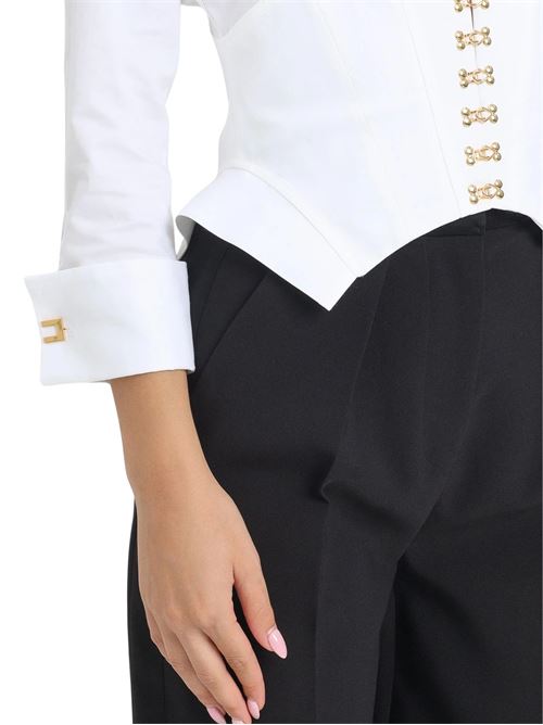 Camicia bianca in cotone Elisabetta Franchi | CA06057E2100